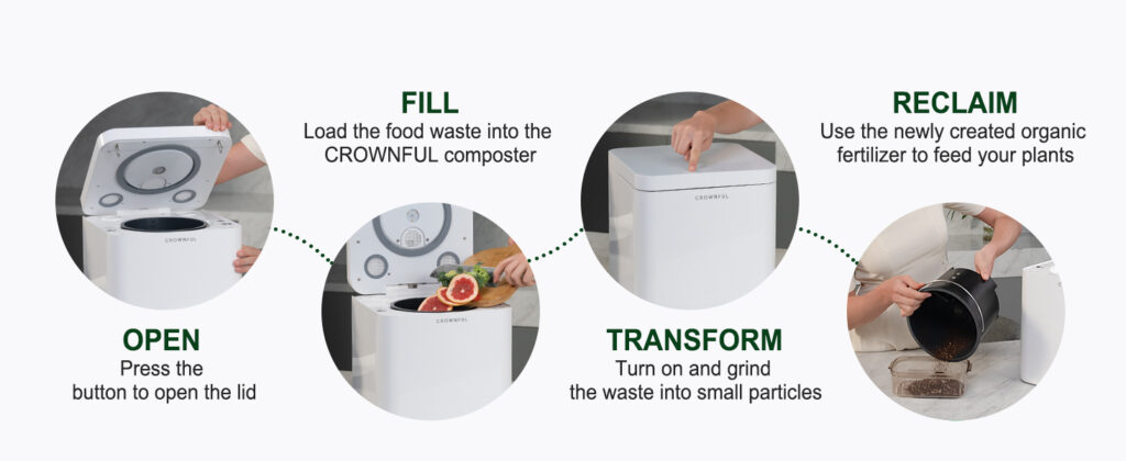 CROWNFUL Smart Waste Kitchen Composter